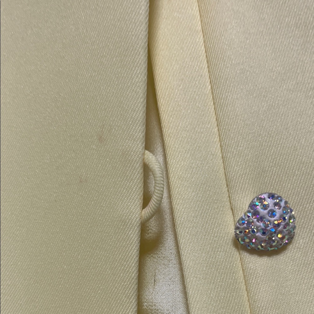 EY Boutique Pastel yellow 2 piece skirt blazer set - Picture 7 of 11